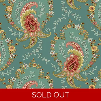 Laundry Basket Quilts - Blue Willow - Paisley - Teal
